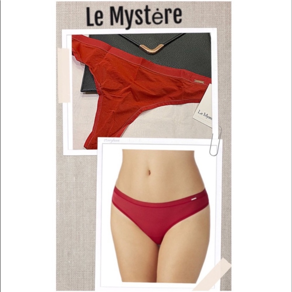 Flash Sale Le Mystėre Red Thong & clutch Combo Comfort thong NWT Size S